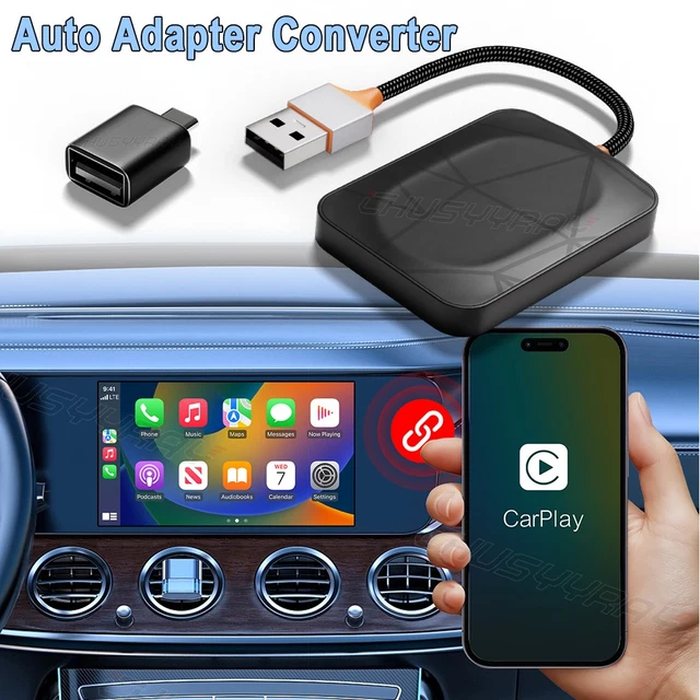 Adattatore CarPlay Wireless 2025 | Trasforma CarPlay Cablato In Wireless Per IPhone IOS 10+