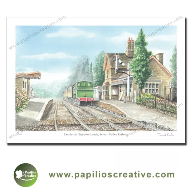 Pannier at Hampton Loade, Severn Valley Railway Limited Edition A3 poster print