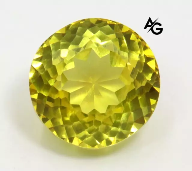 GIE Certified Natural Yellow Sapphire Round Shape Cut Gemstone 17.35 Cts