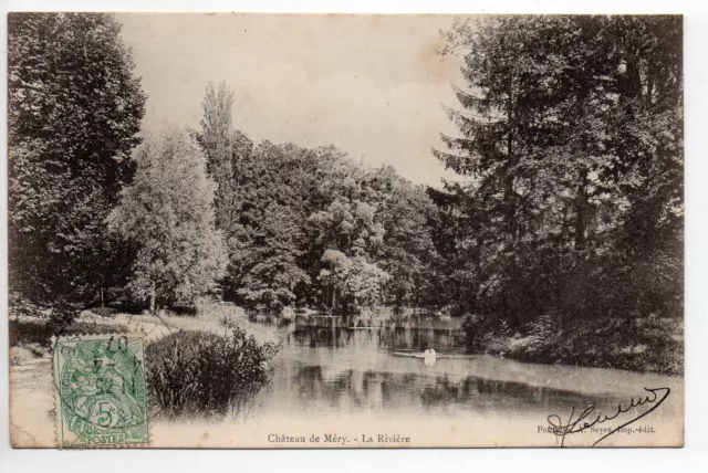 MERY SUR OISE Oise CPA 60 Vue sur la riviere au chateau de Mery