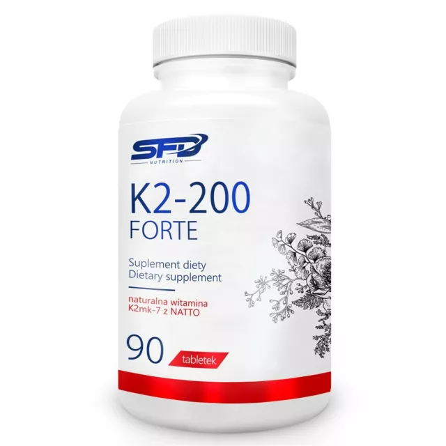 Vitamin K2 200µg MK-7 Menachinon-7 Premium hochdosiert Vitamin K 90 Tabletten