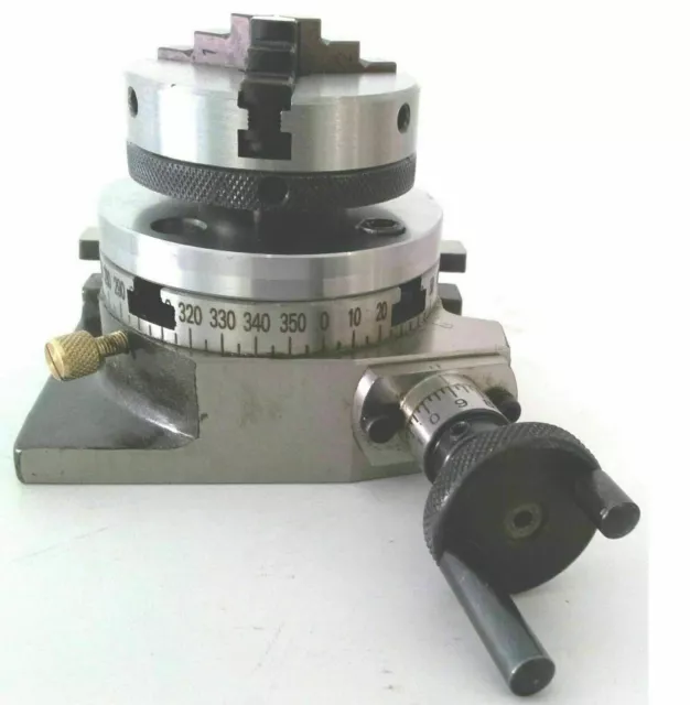 3” 80mm Rotary Table + 65mm 4 Jaw Self Centering Chuck+Back Plate h.q 3