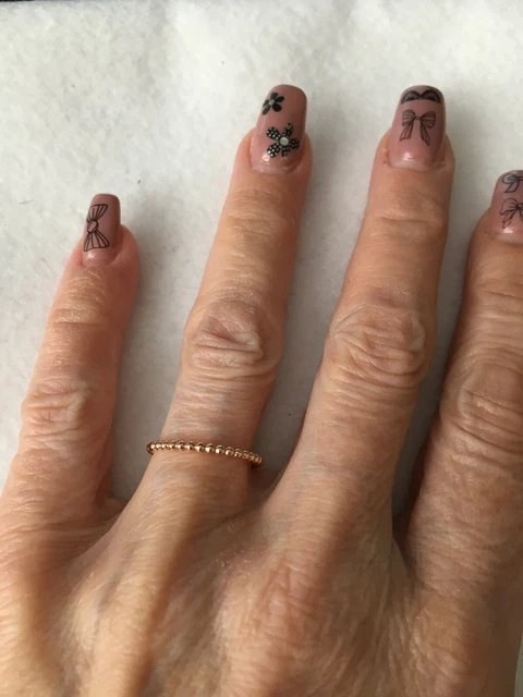 Bague Fine Plaquée Or Jaune - Motif Petites Boules - Taille 53 - Neuve Avec étiquettes