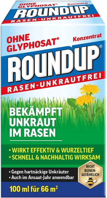 Désherbant Roundup herbicide pelouse jardin mauvaise herbe gazon 100ml