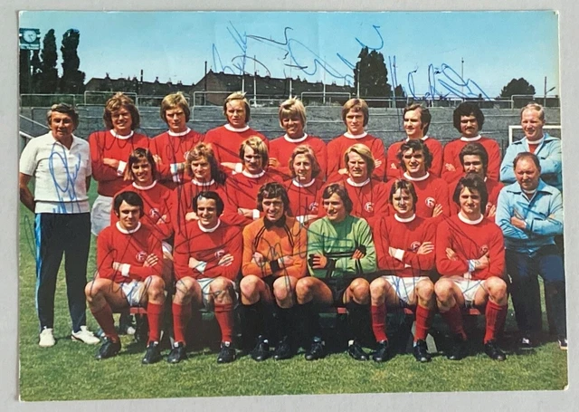 Fortuna Düsseldorf Mannschaft Bergmann Autogrammkarte original signiert (Oy-2553