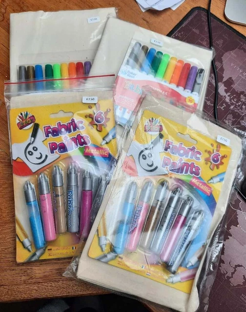 4x Fabric painting sets (job lot)