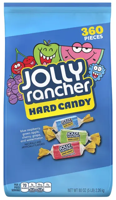 JOLLY RANCHER Hard Candy, Assorted, 5 Pound Bulk Candy