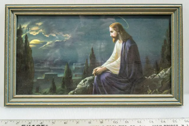 Religieux Jésus Christ Sur Mount De Olives Maxfield Parrish Encadré Déco Imprimé