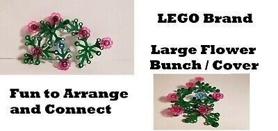 LEGO Flowers Bunch Pink Clear Translucent Large Blue Flower 5 Leaves Assorted