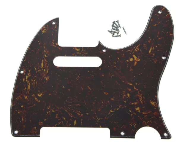 Tele Scratch Plate Guitar Pickguard Dark Tortoise for Fender Telecaster