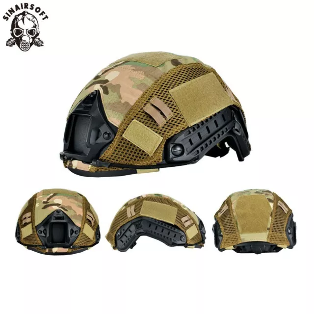 Tactical Airsoft Helmet Cover With Breathable mesh For Fast Helmet Camo Headwear