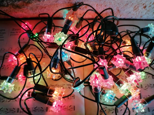 Ancienne Guirlande électrique De Noël Vintage - 20 Lampes Non Clignotantes