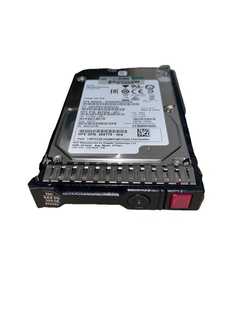 HPE M6710 300GB 15K RPM 6Gbps SAS Hard Drive - 2.5" HDD For 3PAR Storage, Model QR492A