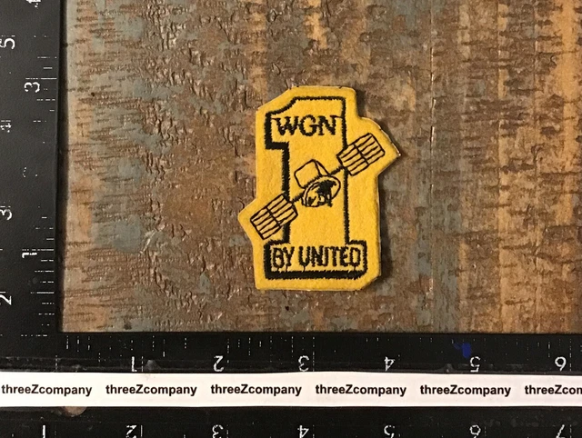 Vtg WGN By United Chicago Television Radio Company Logo Sew-On Patch Felt Rare