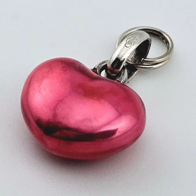 LINKS OF LONDON Sterling Silver Metallic Pink Heart Charm With Defects 23.00 PicClick UK