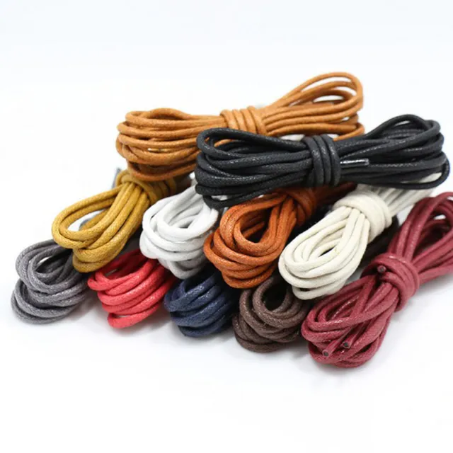 1 Par De Cordones De Cuero De Colores Cuerdas Redondas Cordones <