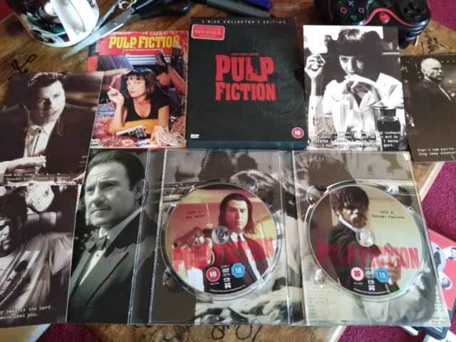 Dvd Pulp Fiction 2 Disc Set With Booklet Postcards Ect.