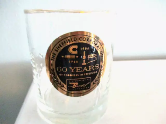 Sheffield Corp. 60th Anniversary of Progress & Precision Bendex mix drink glass