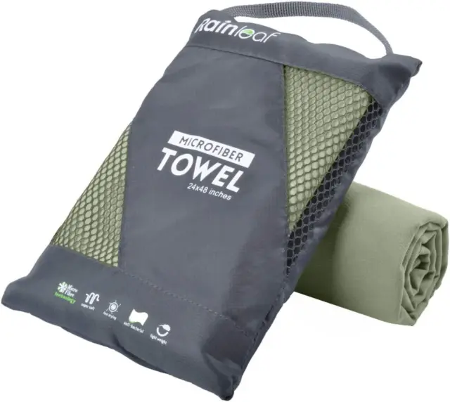 Microfiber Towel Perfect Travel & Sports &Beach Towel. Fast Drying - Super Absor