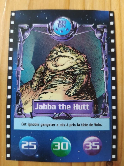 Carte neuve BN star Wars défi du Jedi 1996 Lucasfilm Jabba The Hutt Trilogie