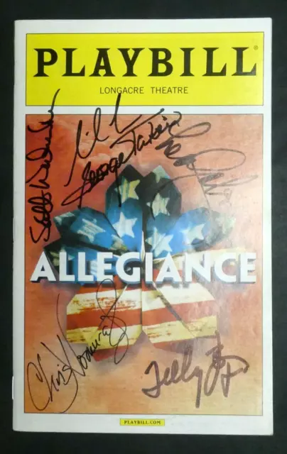 Allegiance Cast Hand Signed Autographed Playbill with JSA COA