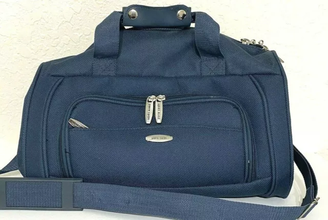 Pierre Cardin Overnight Travel Duffel Bag Blue EUC