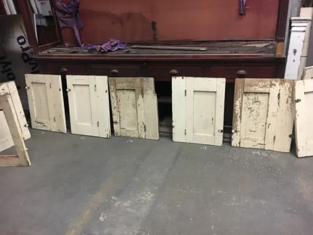 10 c1820 builtIn pantry PINE cabinet doors plank wood 25/26” h x 14-18” wide
