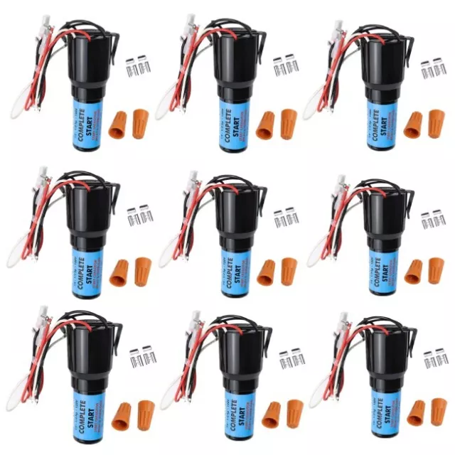 RCO410 3 in 1 Relay Hard Start Capacitor Kit For Refrigerator 1/4-1/3 9 Pack