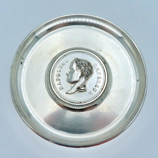 Christofle Moneda Bandeja Caja Plato Emperador Napoleón Bonaparte Bañado en