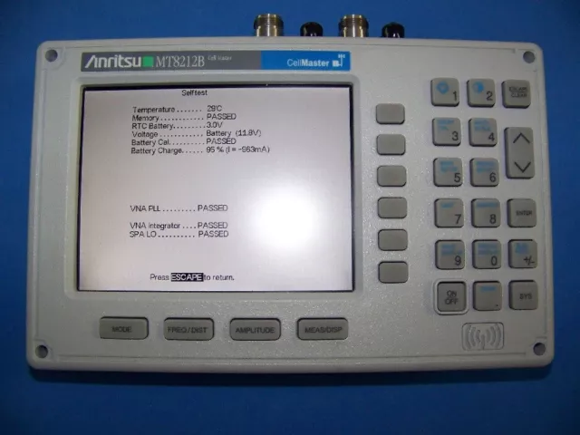 Anritsu MT8212B Ver. 5.10 firmware  Cell master with 11 options & ICN50 InstaCal