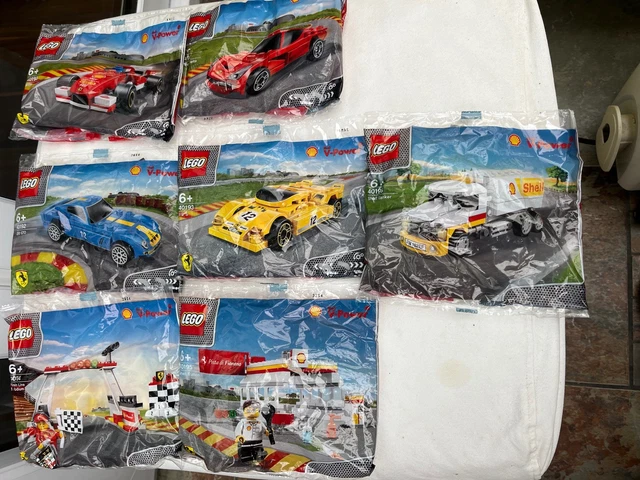 LEGO SHELL V-POWER Ferrari- Complete set of 7 vehicles & station & podium -new £50.00 - PicClick UK