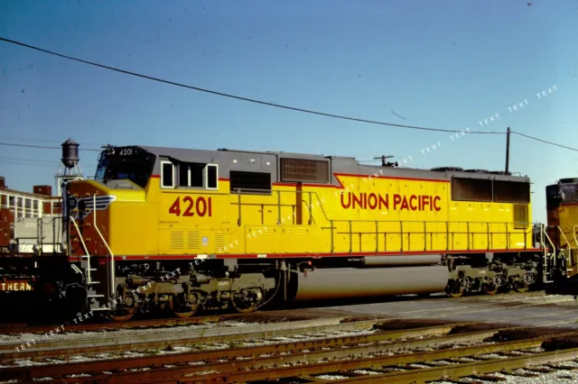 Original Kodachrome Slide Union Pacific SD70M TRAIN 4201 🟡 KANSAS CITY, MO 2000