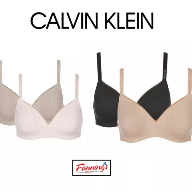 Calvin Klein Ladies' Women's Mesh Trim Wirefree Tagless Bra 2 pack F22