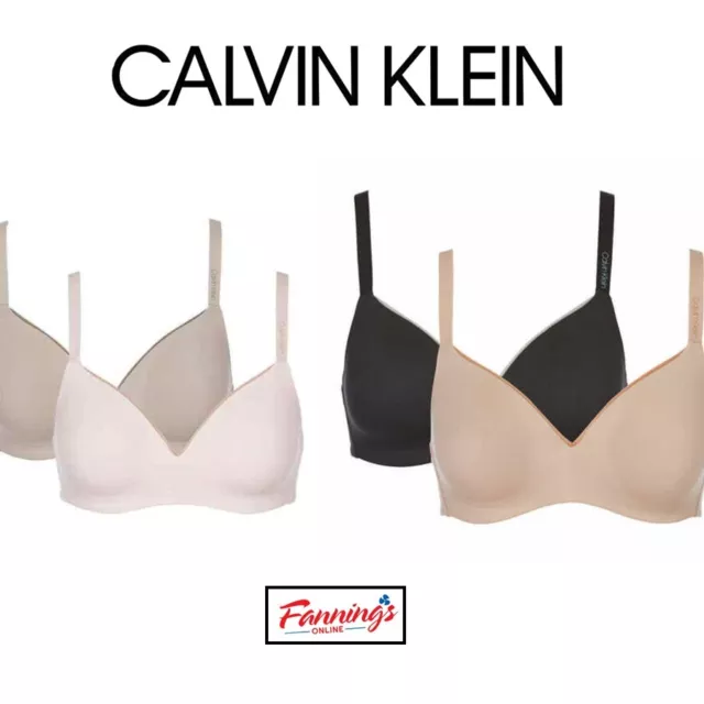 2 PACK CALVIN Klein Underwear Women Lightly Lined Wirefree Bra Comfort Bra  $15.00 - PicClick
