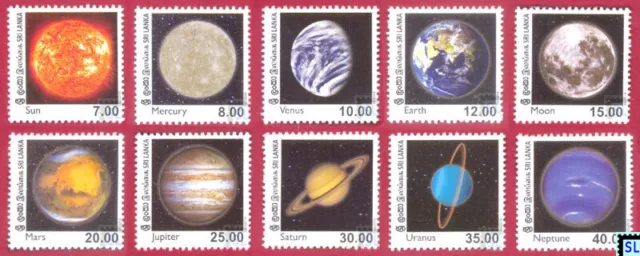 Sri Lanka Stamps 2014, Solar System, MNH