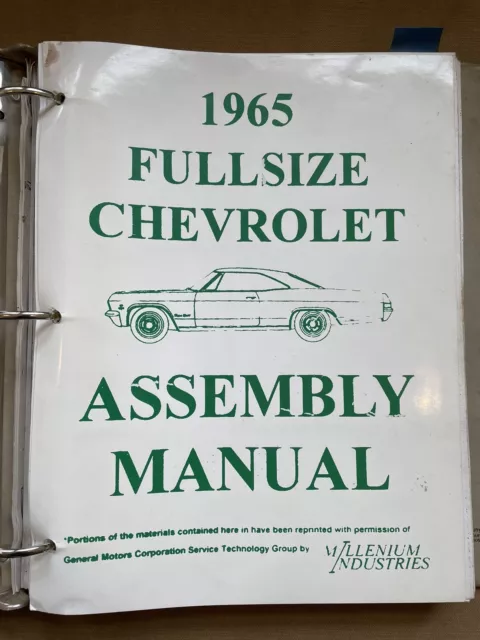 1965 Chevrolet Full Size Impala Bel Air Biscayne Assembly Manual (19-56-1)