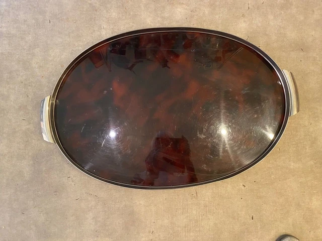 Plateau De Service Métal Art Déco Vintage – Couleurs Sympas, Style Rétro