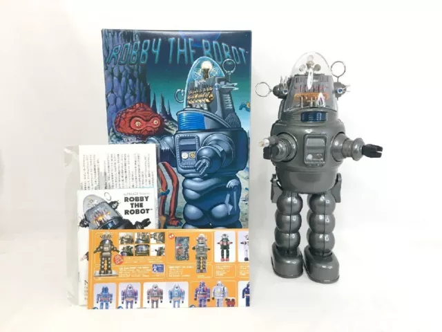 Robby The Robot Nickel Metallic 1990's Osaka Tin Toy Made in Japan Limited