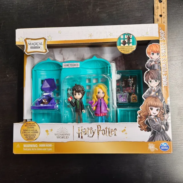 Magical Minis Harry Potter HONEYDUKES Sweet Shop Playset w LUNA Lovegood NEVILLE