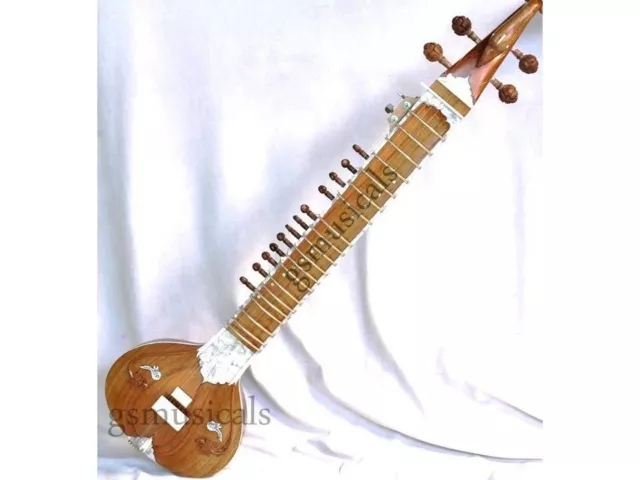 Sitar Fusion Grainy Electric Sitar With Bird Head With Fiberglass Case Gsm060