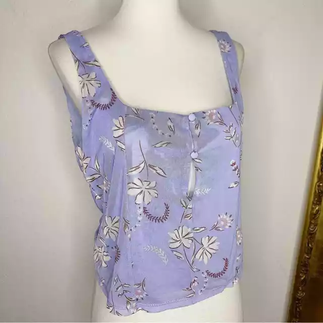 NWT Bar III Y2K Desert Oasis Shell in Beach Bouquet Print Size Large $34.50