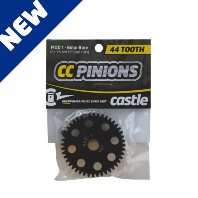 Castle Creations 010-0065-37 CC Pinion Gears 44T-MOD 1 8mm Bore for 1/6 1/7 Cars