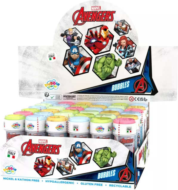 Dulcop Bolle Di Sapone Avengers Flaconi Da 60Ml Box Da 36