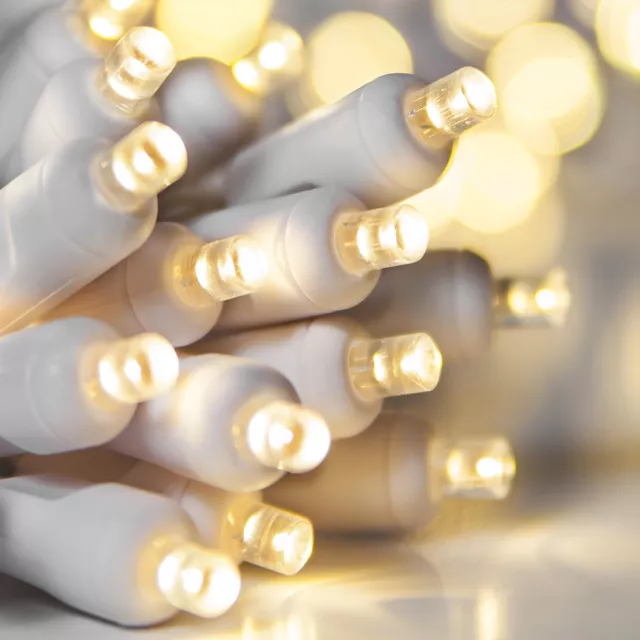UL Listed LED Warm White Wire Christmas String Lights Twinkle 5MM Mini 50L Sets