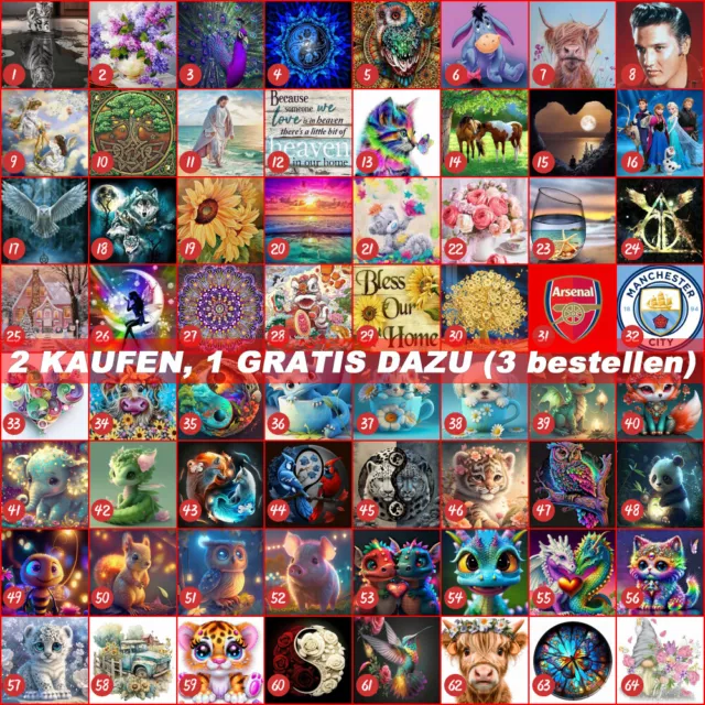 5D Diamant Diamond Painting DIY Kreuzstich Stickerei Malerei Bilder Stickpackung