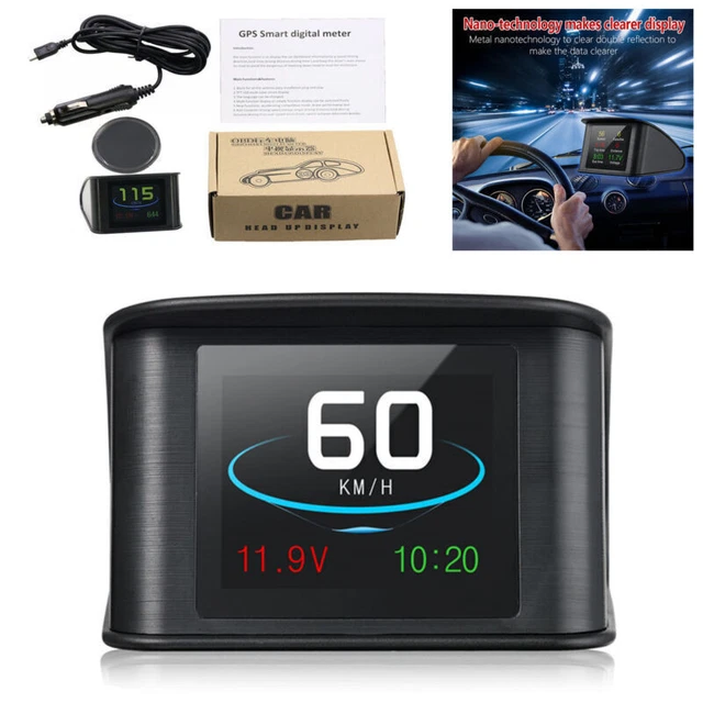 TFT LCD Car GPS HUD LED Heads Up Display Scanner Digital Speedometer Detector