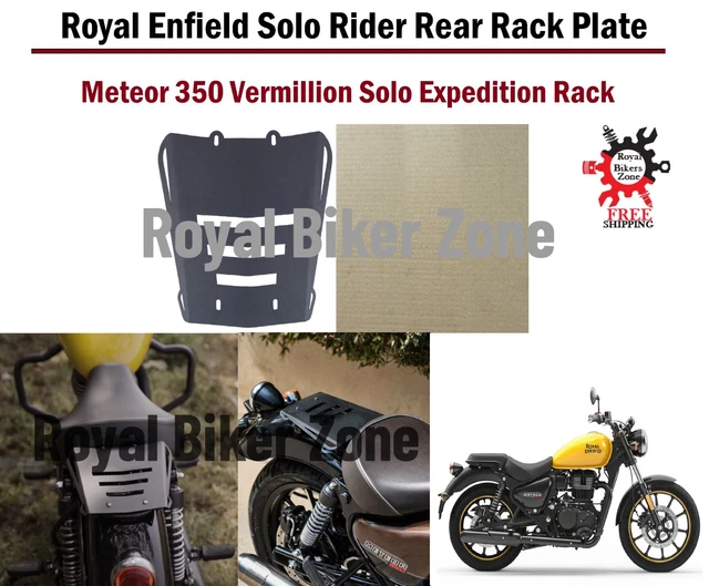 Royal Enfield Black REAR "SOLO EXPEDITION RACK PLATE" For "Meteor 350"
