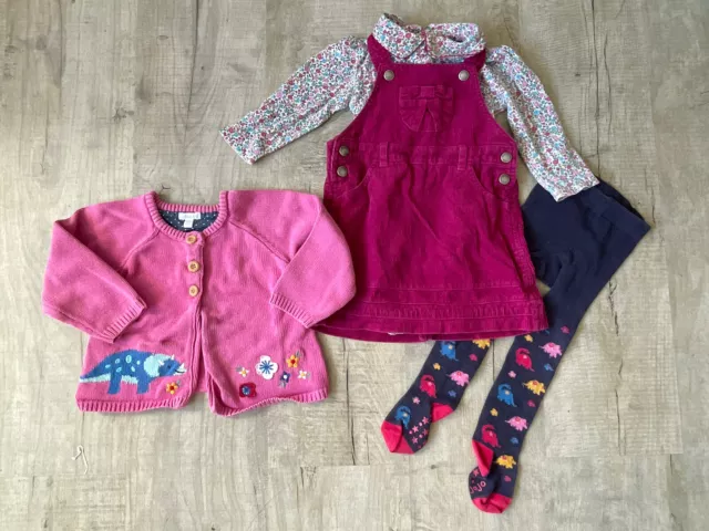 jojo maman bebe baby girl Pink Candican Dress Vest Tight bundle age 18-24 months