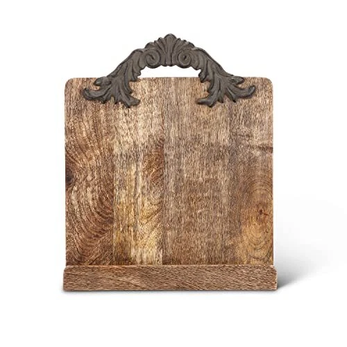 GG Cookbook/Tablet Stand Other Decor, 11InL x 4InW x 13.5InH, Brown