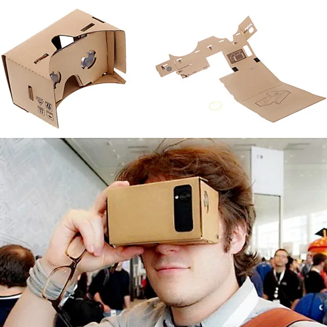 DIY Google Home 3D Viewing Film Cardboard Theater Ultra Clear VR Glasses Set